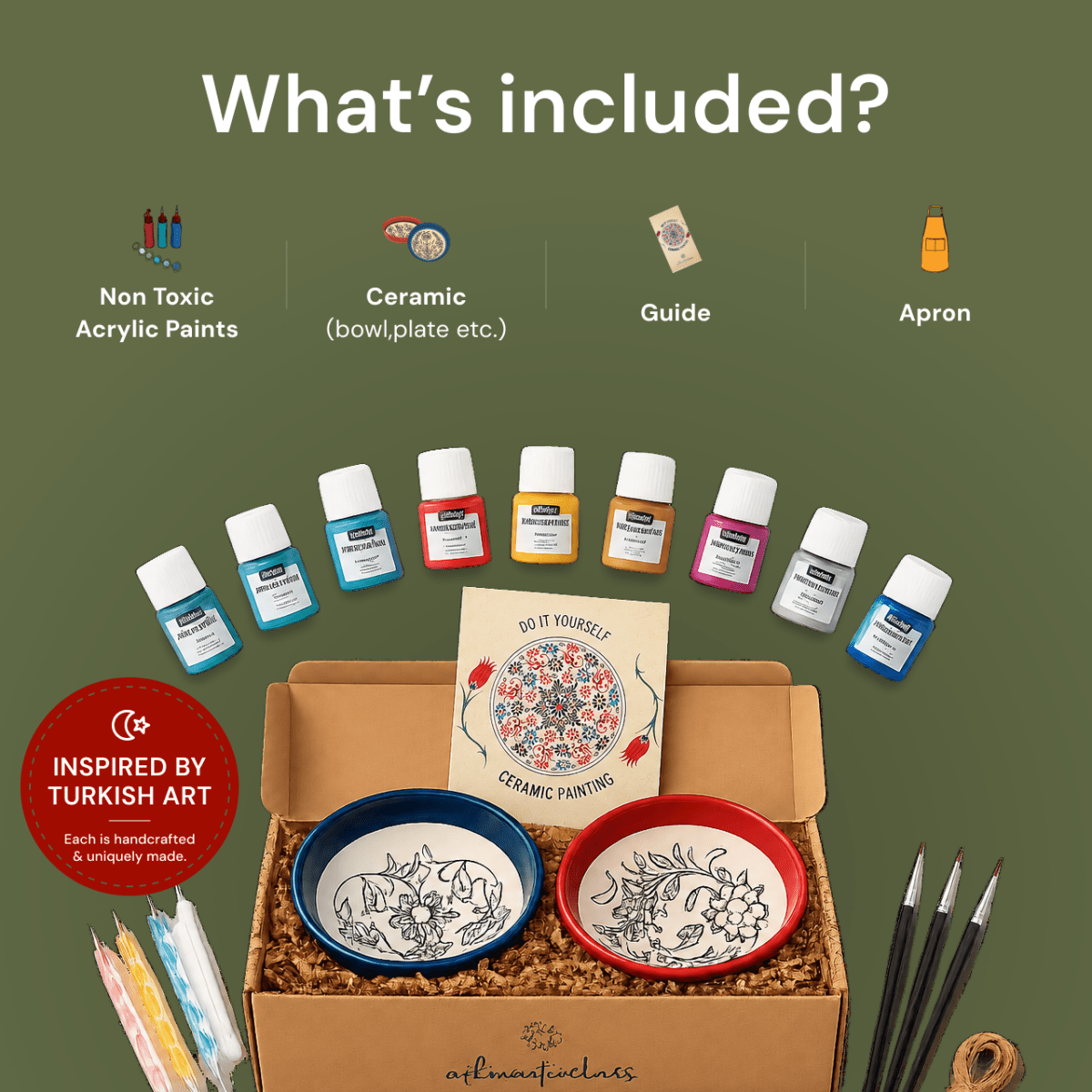 Ceramic Painting DIY Kit - Artmasterclass USA WestDIY Kits