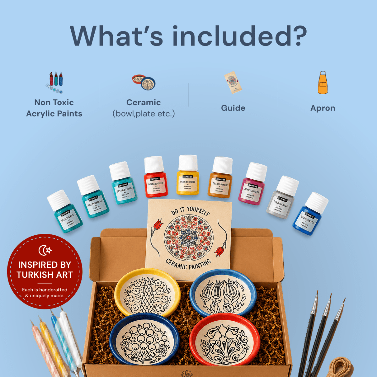 Ceramic Painting DIY Kit - Artmasterclass USA WestDIY Kits