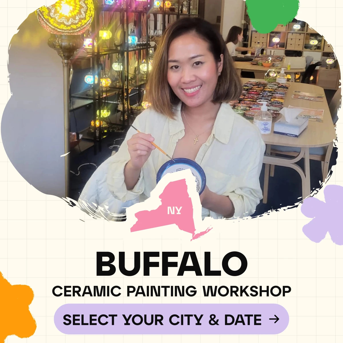 Ceramic Painting Workshop Classes in Buffalo - Artmasterclass GlobalWorkshop