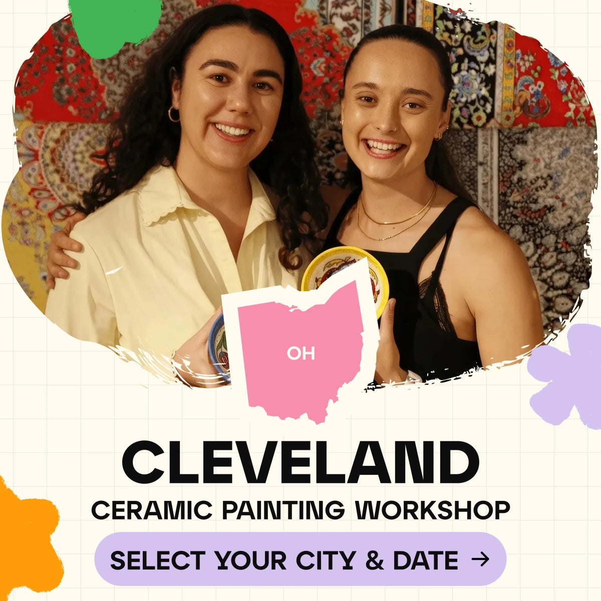 Ceramic Painting Workshop Classes in Cleveland - Artmasterclass GlobalWorkshop
