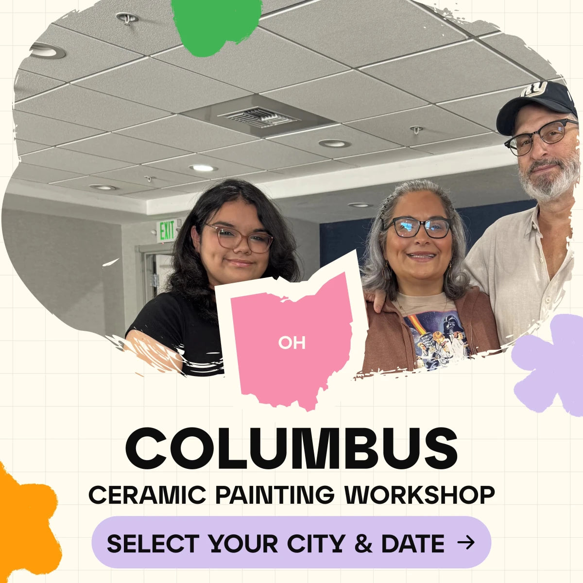 Ceramic Painting Workshop Classes in Columbus, OH - Artmasterclass GlobalWorkshop