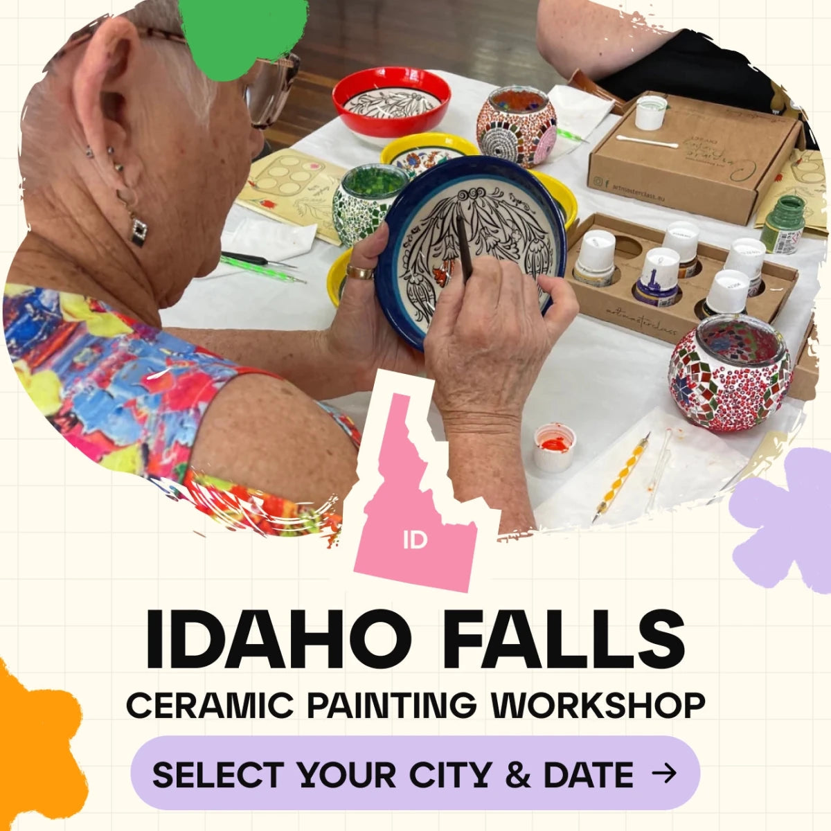 Ceramic Painting Workshop Classes in Idaho Falls - Artmasterclass USA West