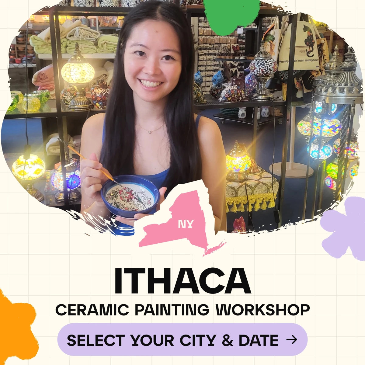 Ceramic Painting Workshop Classes in Ithaca, NY - Artmasterclass GlobalWorkshop