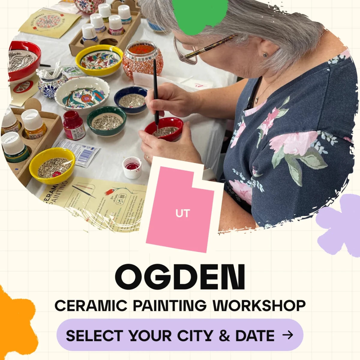 Ceramic Painting Workshop Classes in Ogden - Artmasterclass USA West
