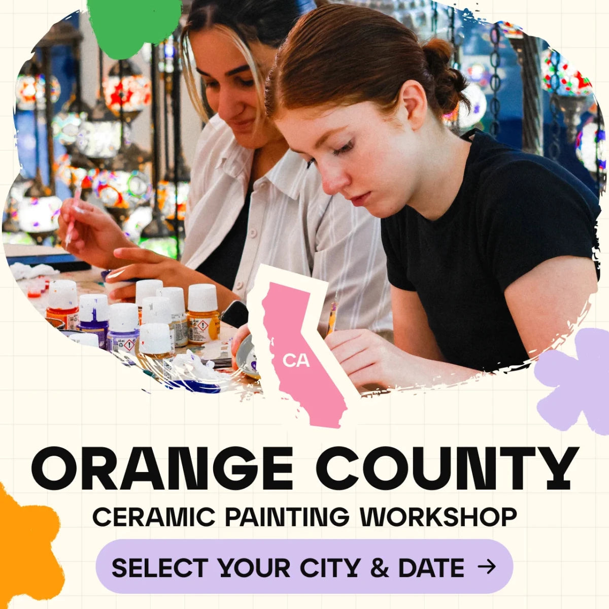 Ceramic Painting Workshop Classes in Orange County - Artmasterclass USA WestWorkshop