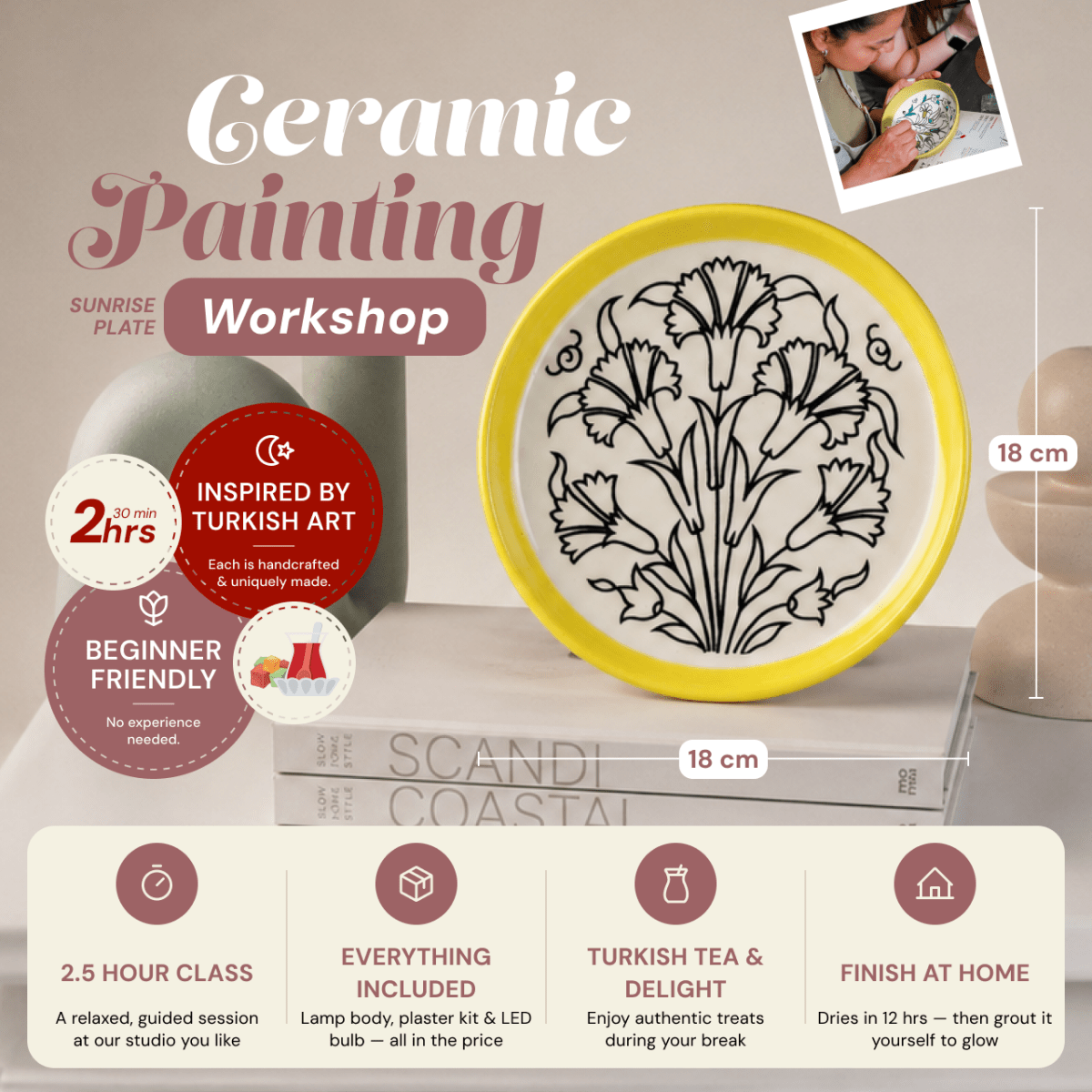 Ceramic Painting Workshop Classes in Paso Robles - Artmasterclass USA West