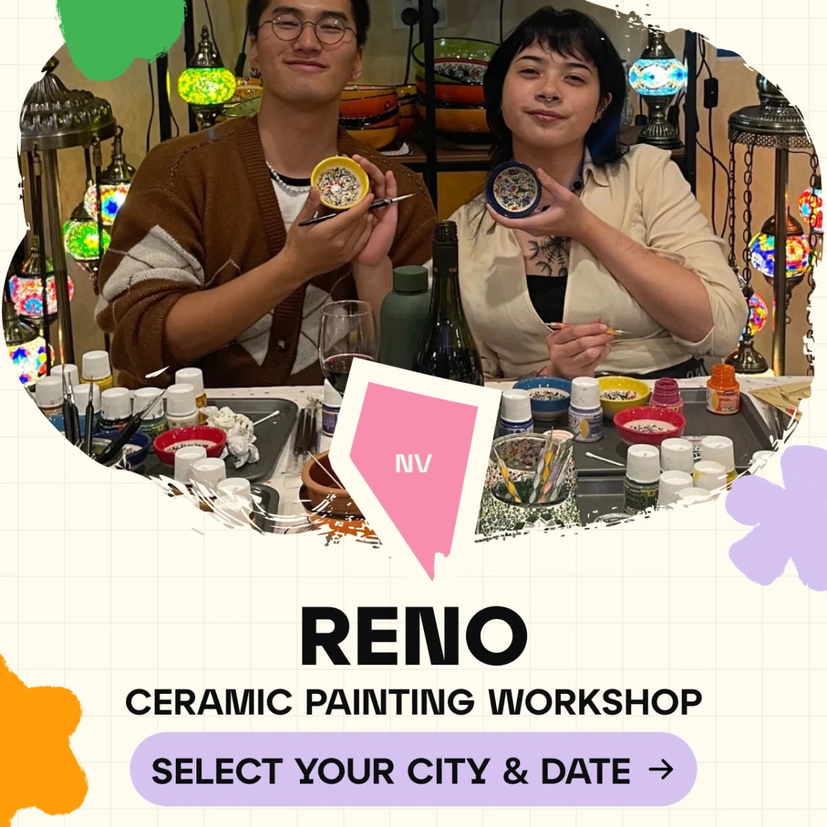 Ceramic Painting Workshop Classes in Reno - Artmasterclass USA West