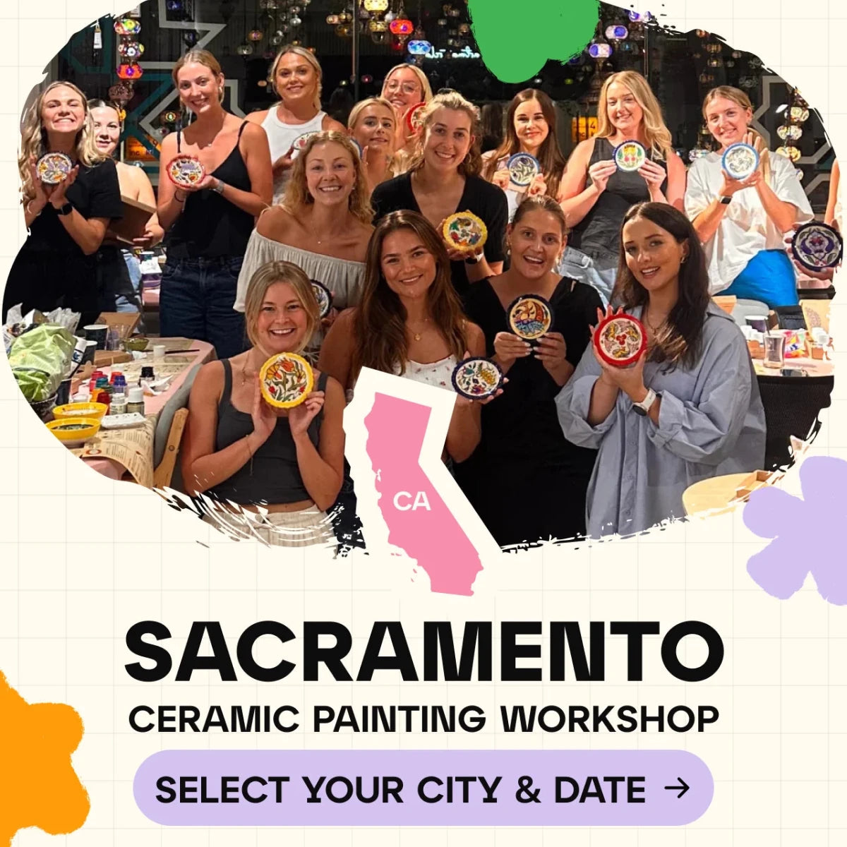 Ceramic Painting Workshop Classes in Sacramento - Artmasterclass USA West