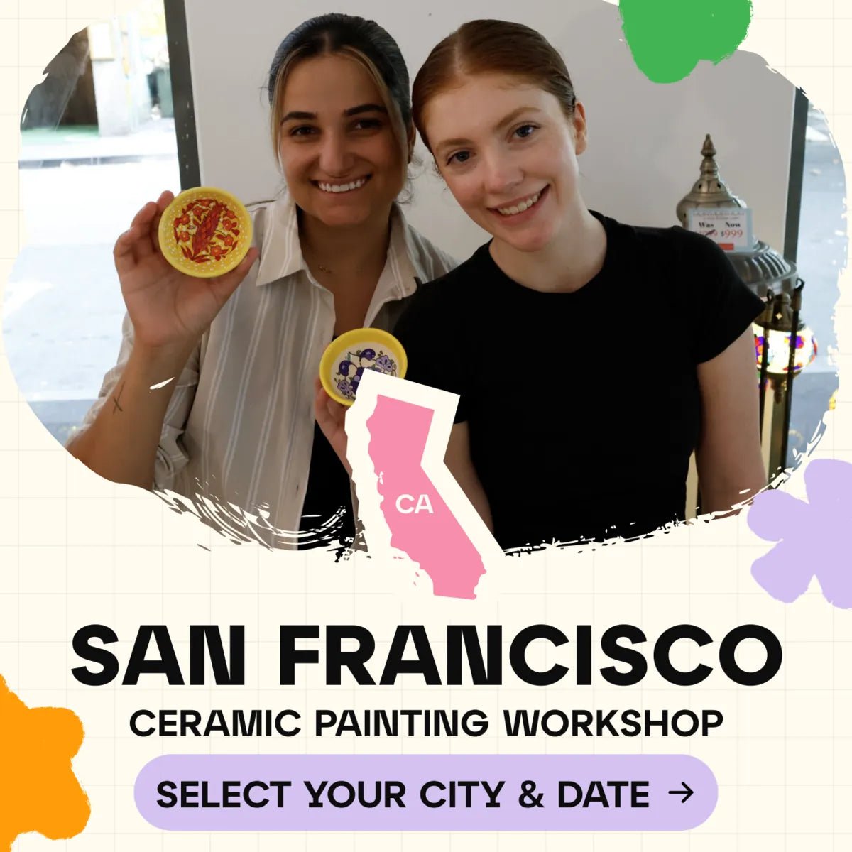 Ceramic Painting Workshop Classes in San Francisco, CA - Artmasterclass GlobalWorkshop