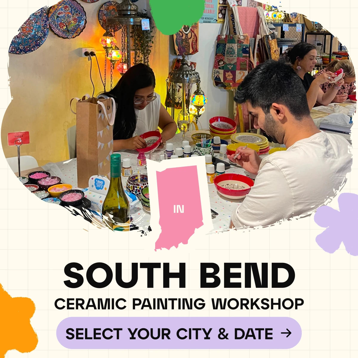 Ceramic Painting Workshop Classes in South Bend, IN - Artmasterclass GlobalWorkshop