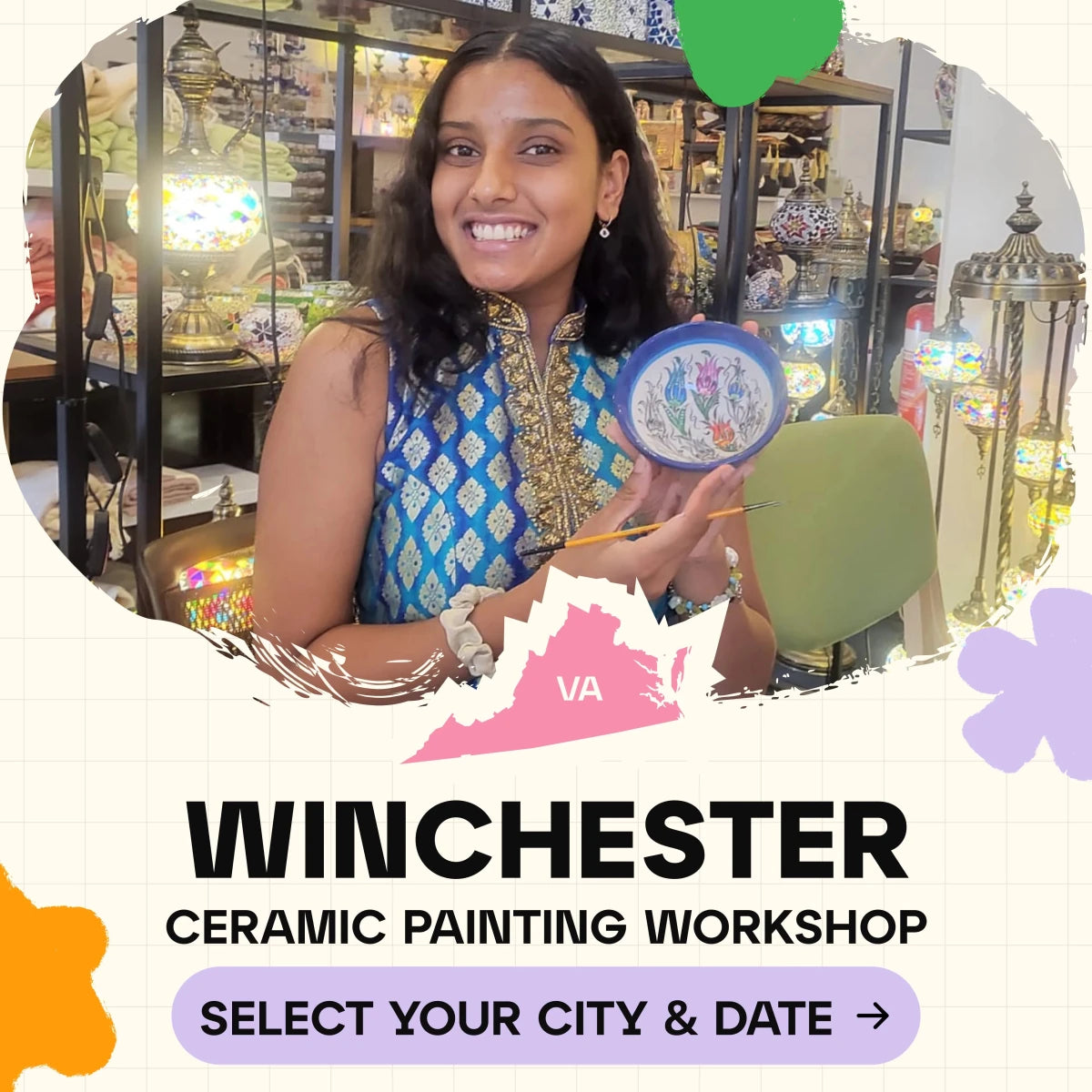 Ceramic Painting Workshop Classes in Winchester - Artmasterclass GlobalWorkshop