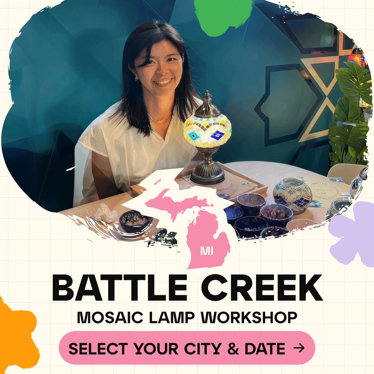 Mosaic Workshop Classes in Battle Creek - Artmasterclass GlobalWorkshop