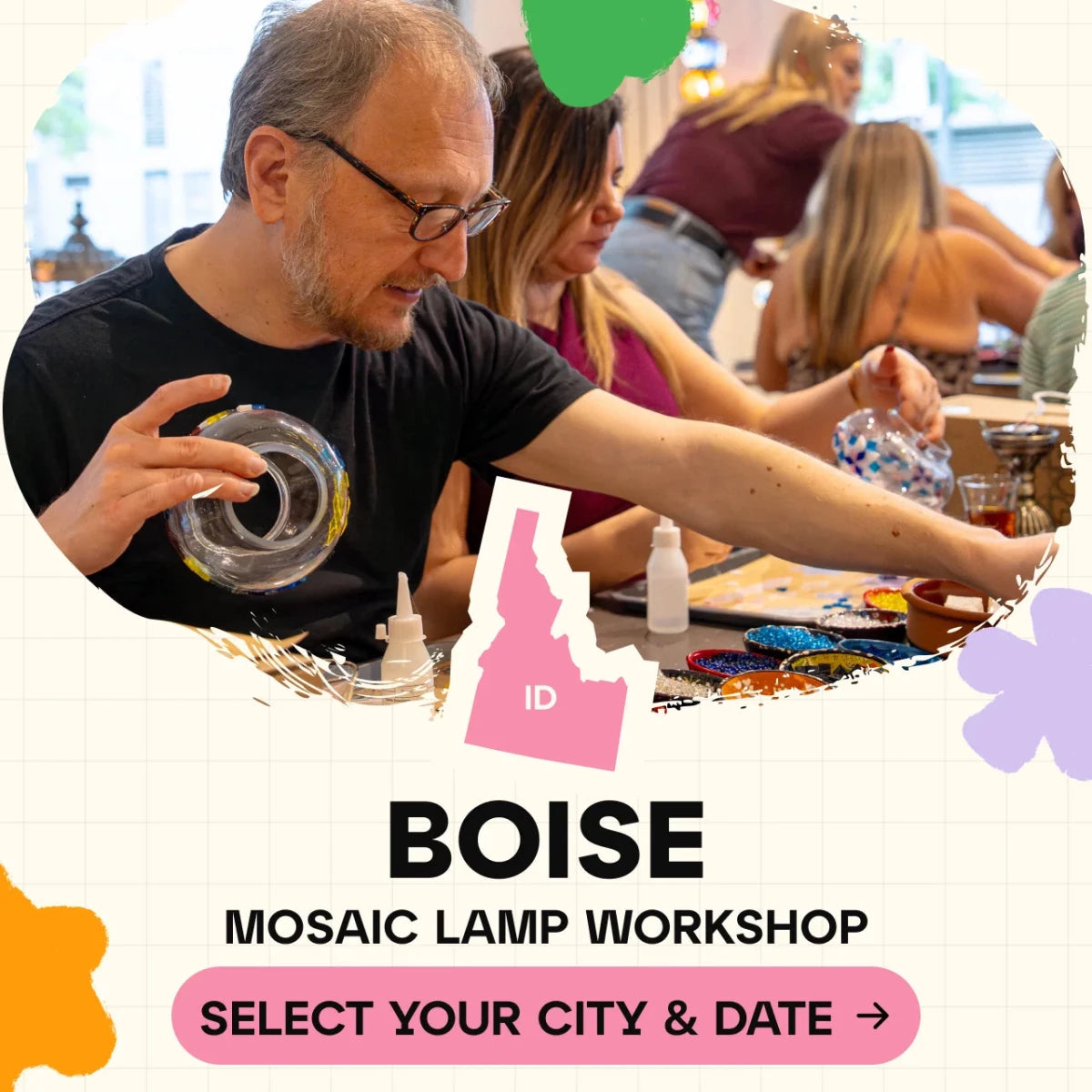Mosaic Workshop Classes in Boise - Artmasterclass USA WestWorkshop