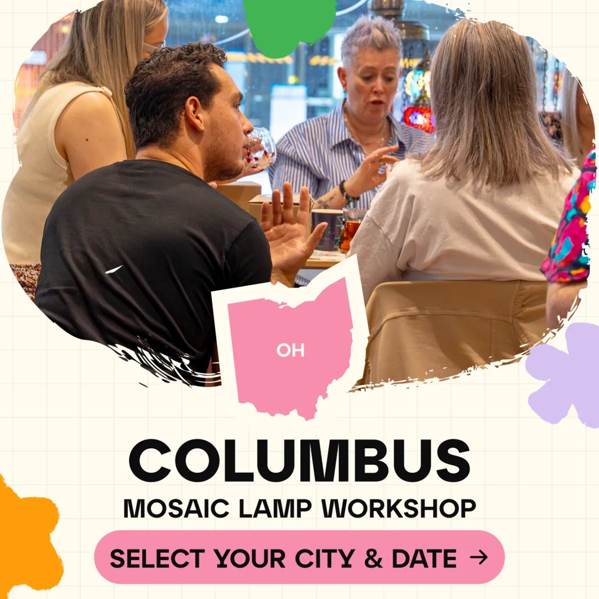 Mosaic Workshop Classes in Columbus, OH - Artmasterclass GlobalWorkshop