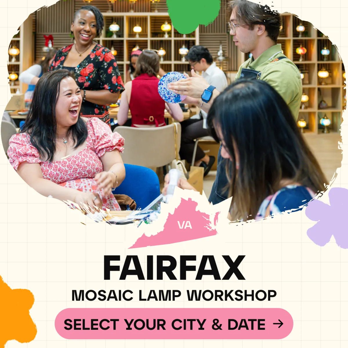 Mosaic Workshop Classes in Fairfax, VA - Artmasterclass GlobalWorkshop