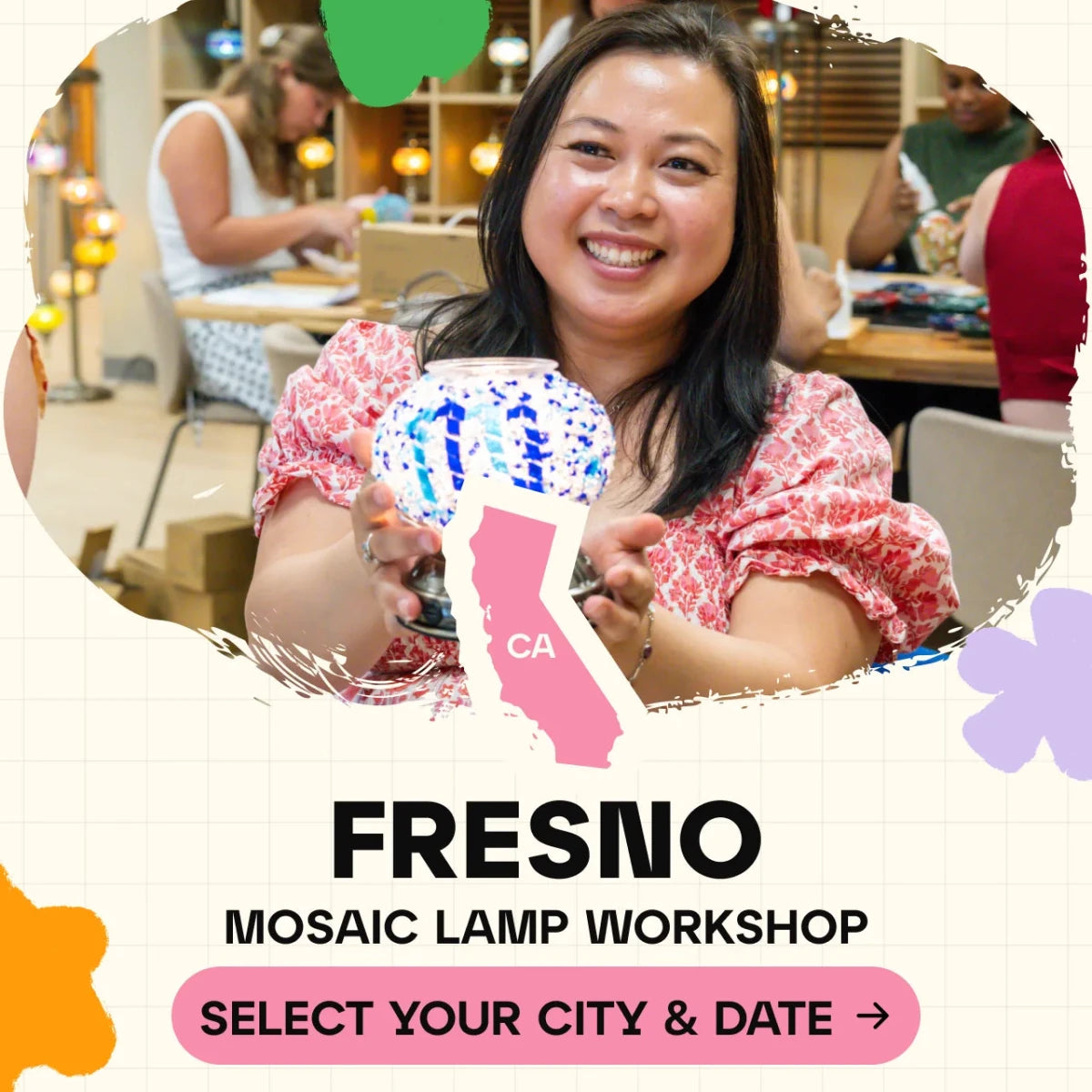 Mosaic Workshop Classes in Fresno - Artmasterclass USA WestWorkshop