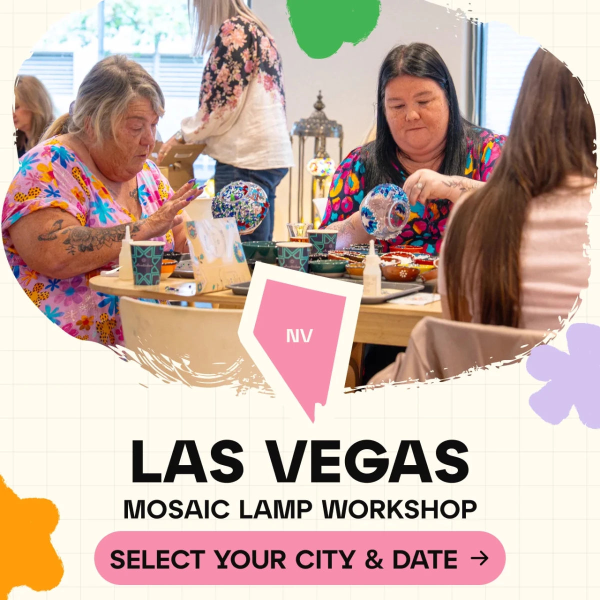 Mosaic Workshop Classes in Las Vegas - Artmasterclass USA WestWorkshop