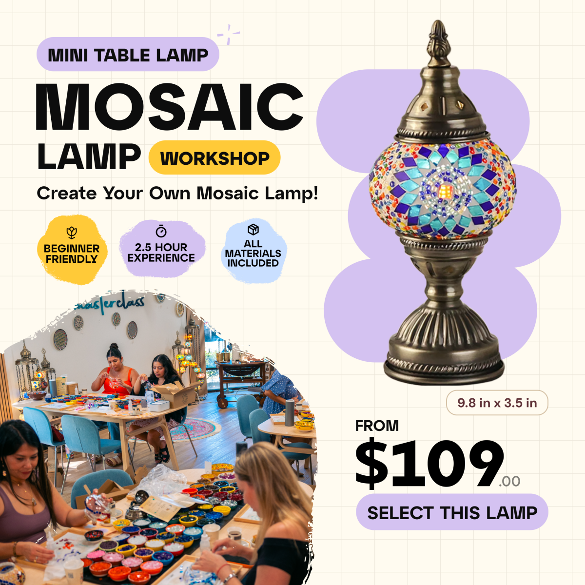 Mosaic Workshop Classes in Orange County, CA - Artmasterclass GlobalWorkshop