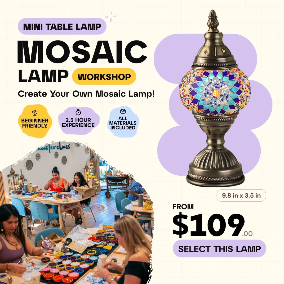 Mosaic Workshop Classes in Orange County, CA - Artmasterclass GlobalWorkshop