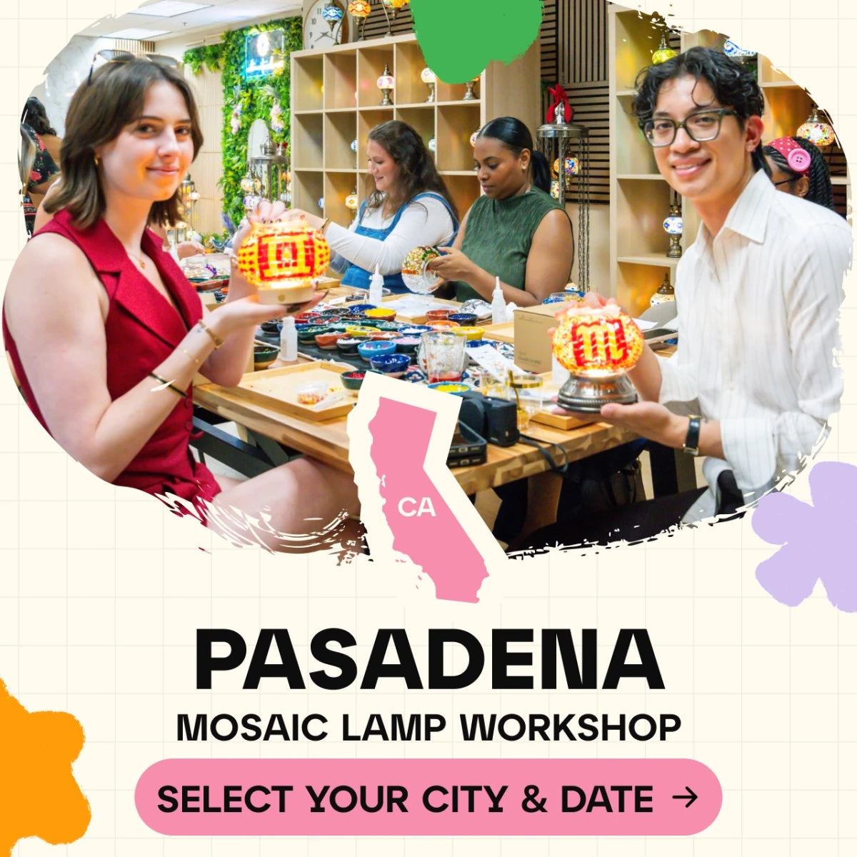 Mosaic Workshop Classes in Pasadena - Artmasterclass USA WestWorkshop