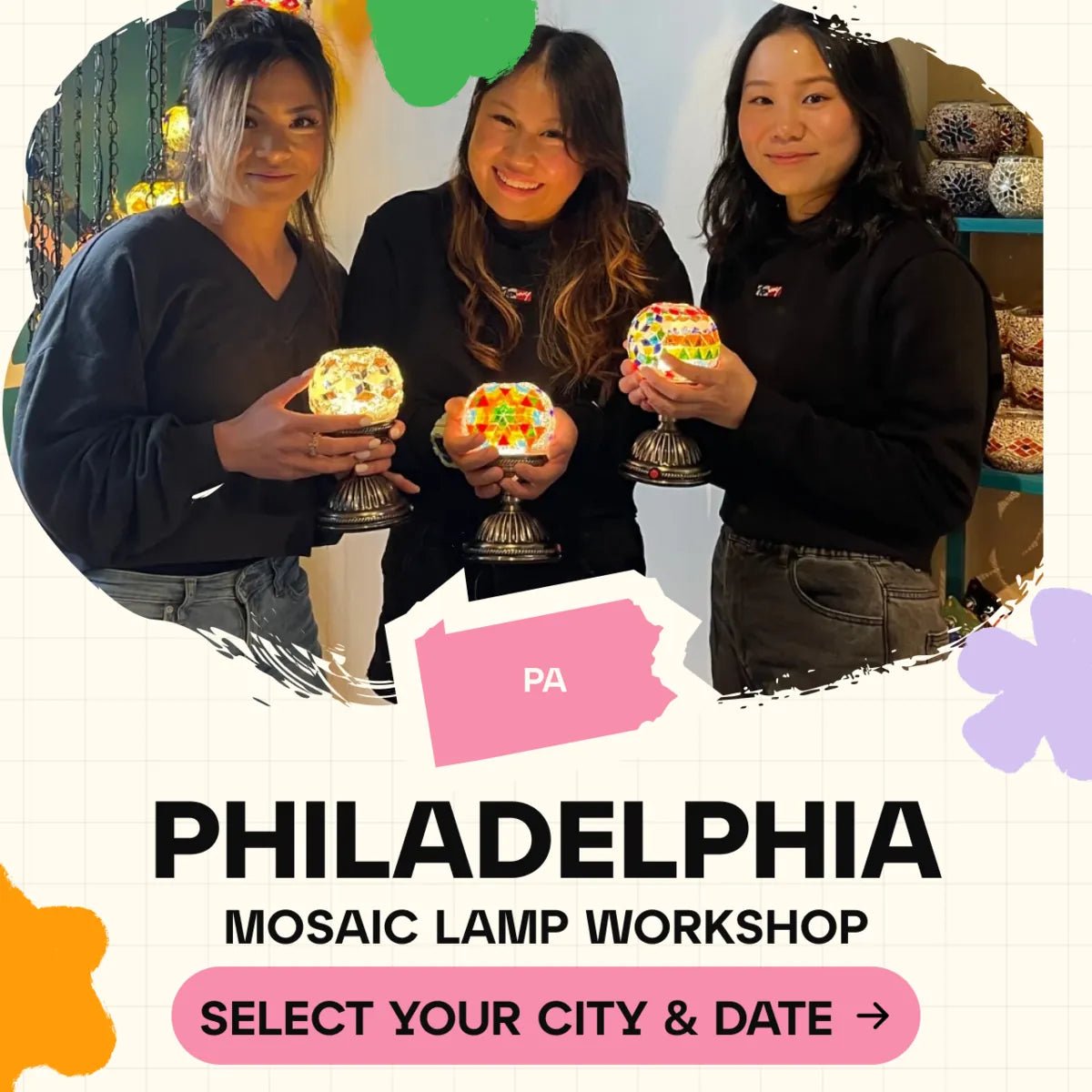 Mosaic Workshop Classes in Philadelphia, PA - Artmasterclass GlobalWorkshop