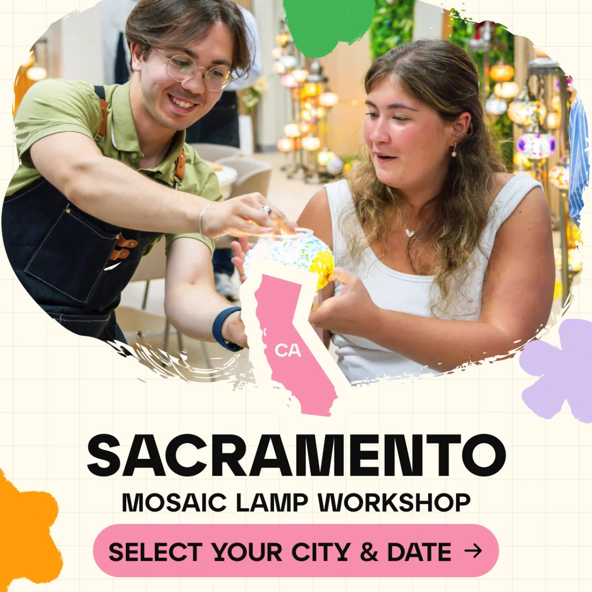 Mosaic Workshop Classes in Sacramento - Artmasterclass USA WestWorkshop