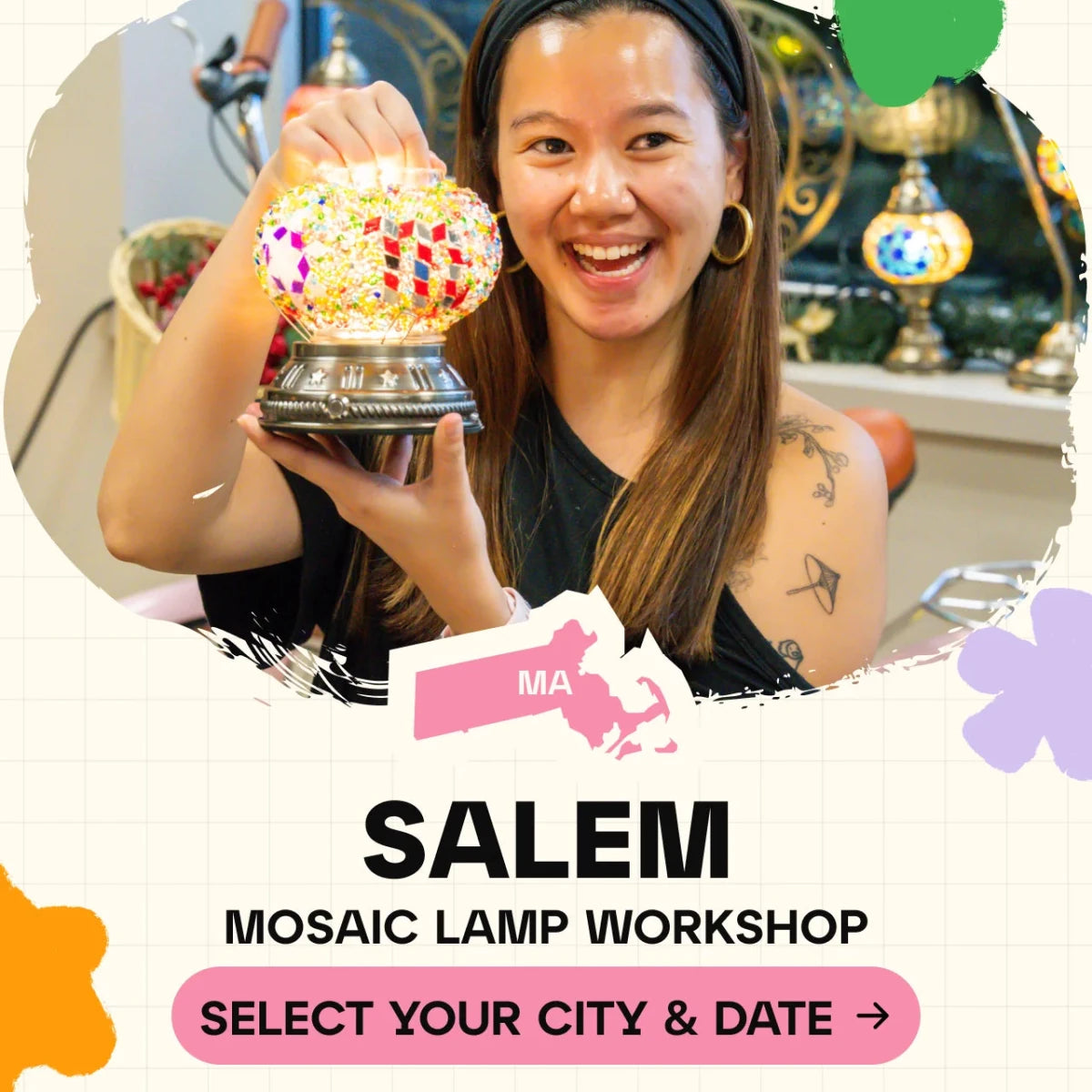 Mosaic Workshop Classes in Salem - Artmasterclass USA WestWorkshop
