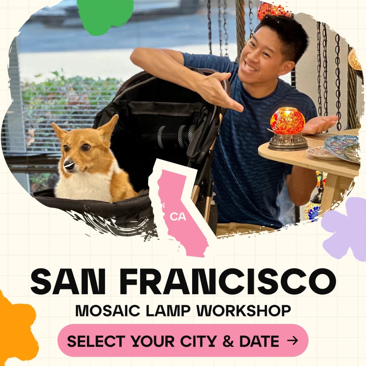 Mosaic Workshop Classes in San Francisco - Artmasterclass USA WestWorkshop