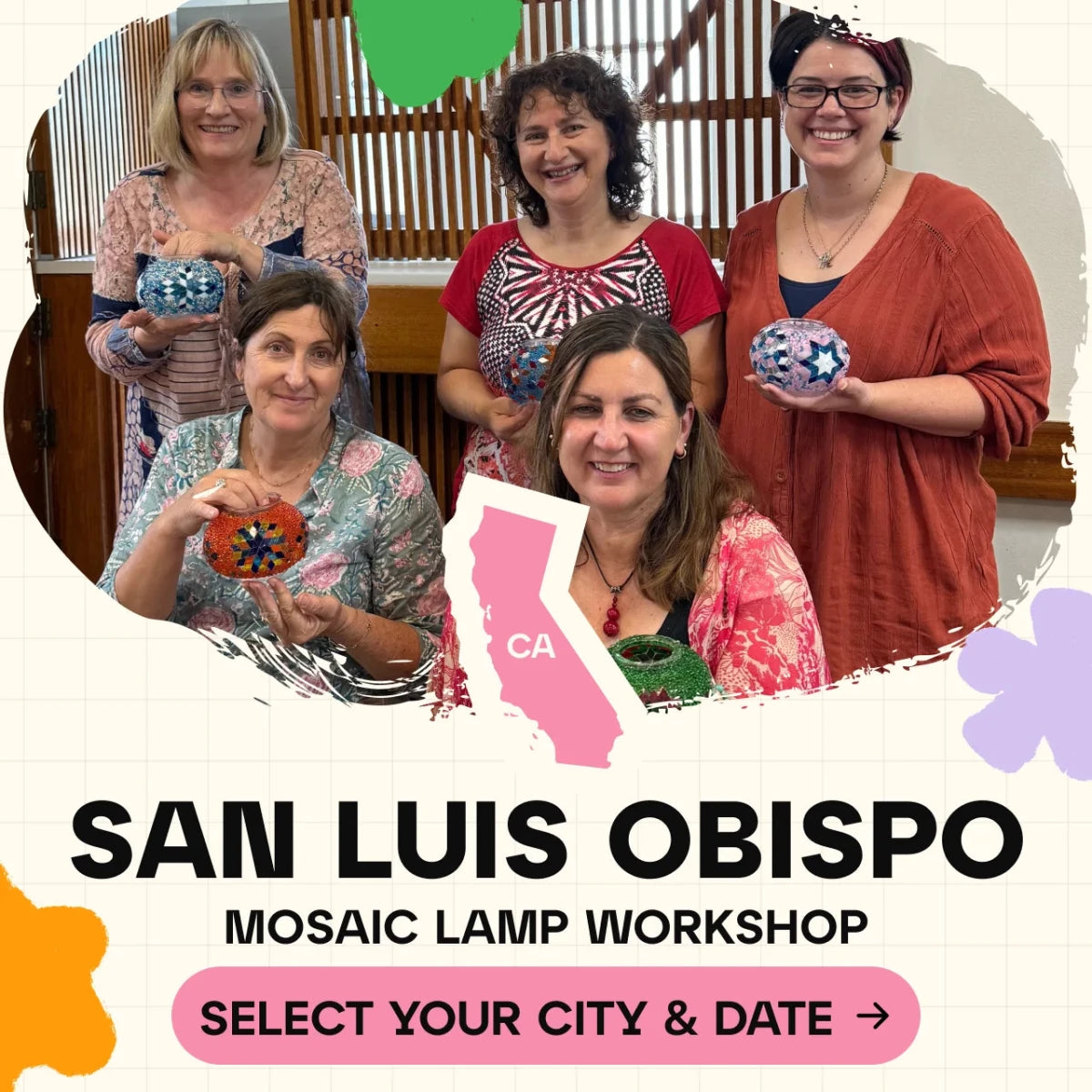 Mosaic Workshop Classes in San Luis Obispo - Artmasterclass USA WestWorkshop