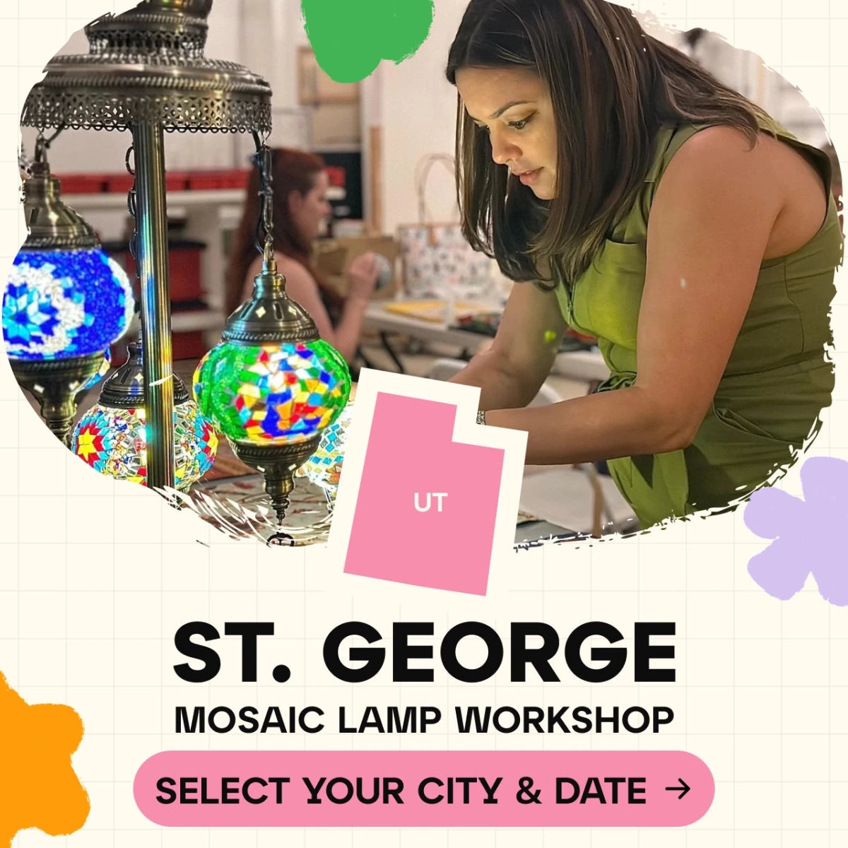 Mosaic Workshop Classes in St. George - Artmasterclass USA WestWorkshop