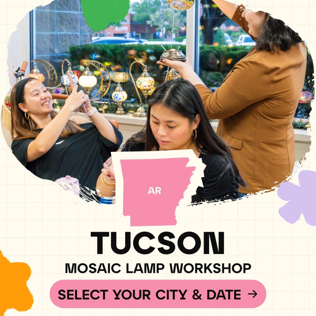 Mosaic Workshop Classes in Tucson - Artmasterclass USA WestWorkshop