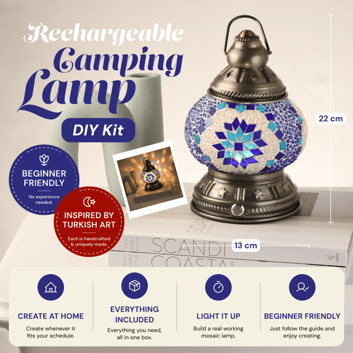 Rechargeable Camping Lamp DIY Kit - Artmasterclass USA WestDIY Kits