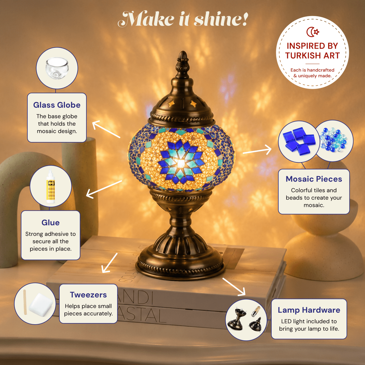 Table Lamp DIY Kit - Artmasterclass USA WestDIY Kits