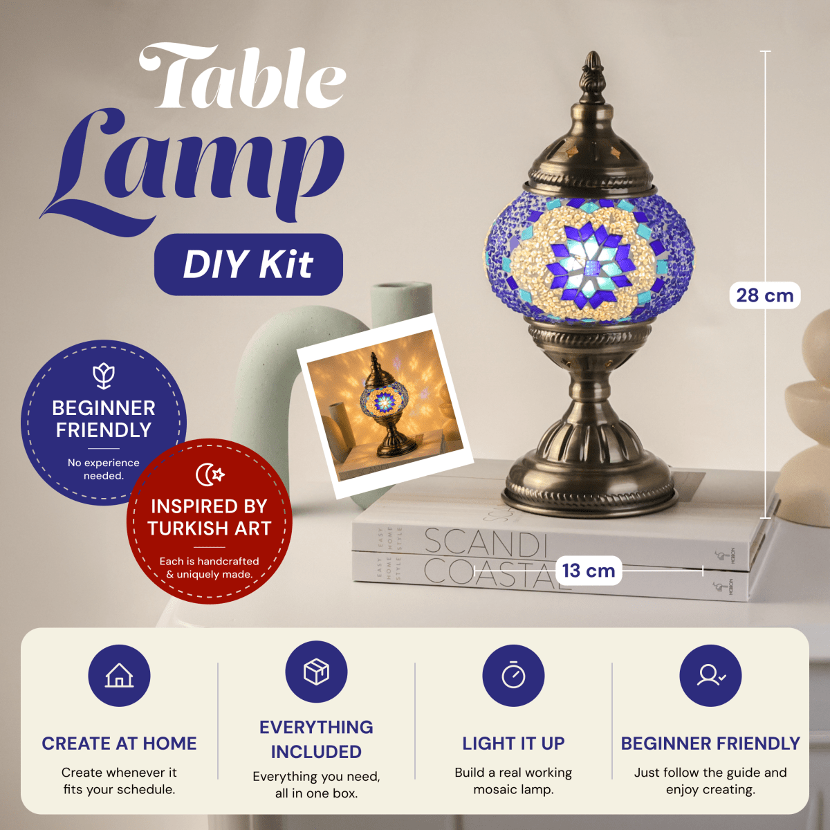 Table Lamp DIY Kit - Artmasterclass USA WestDIY Kits